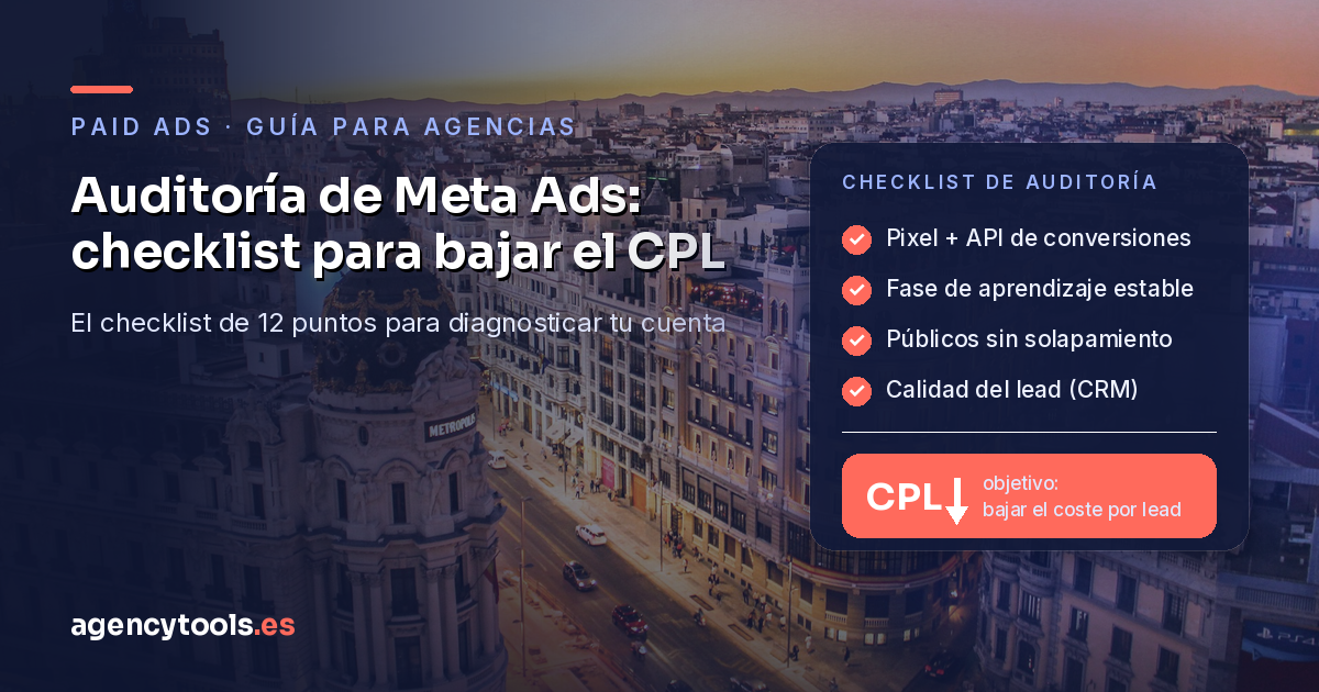 Auditoría de Meta Ads: checklist para bajar el CPL