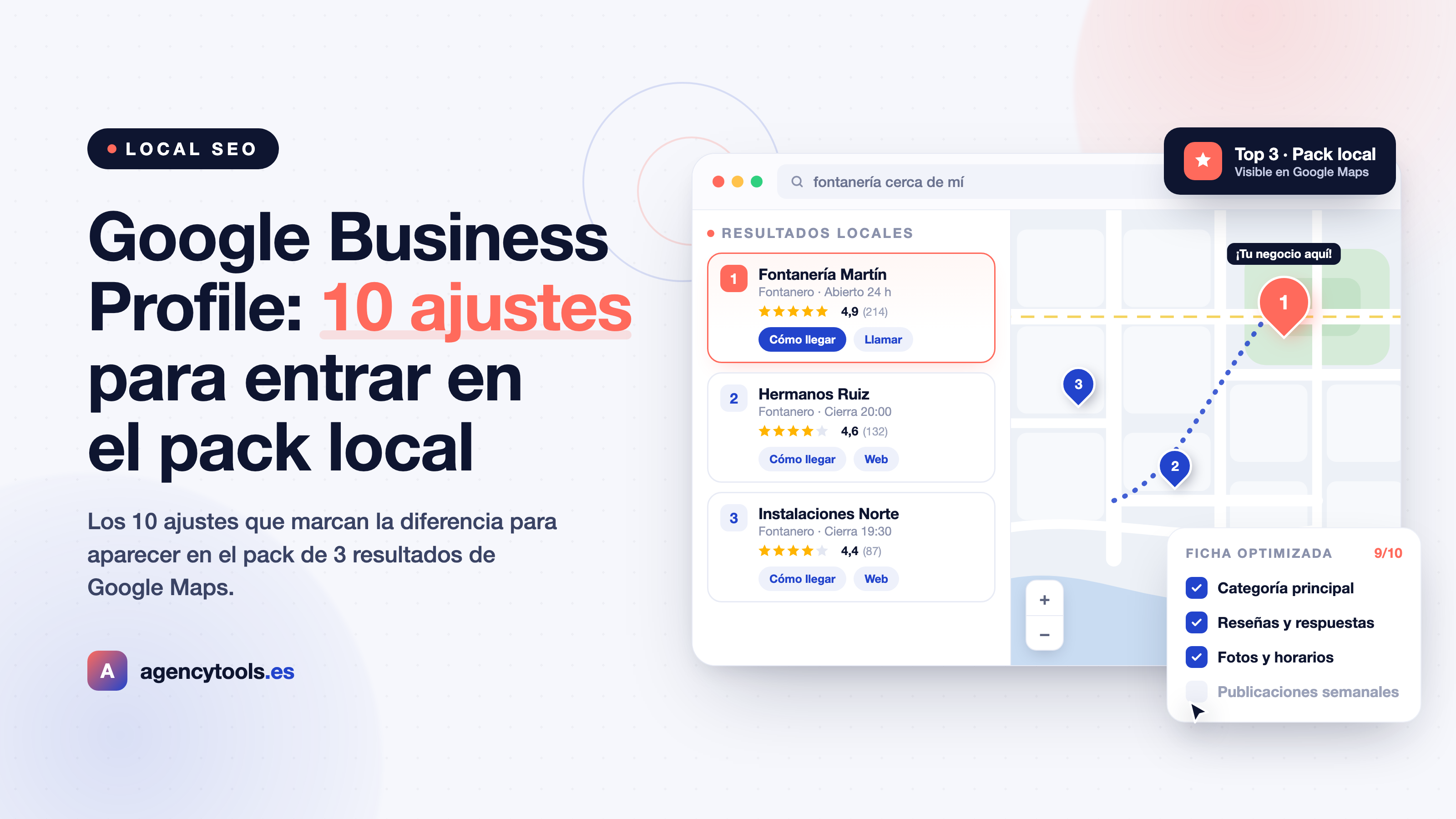 Google Business Profile: 10 ajustes para entrar en el pack local de Google Maps