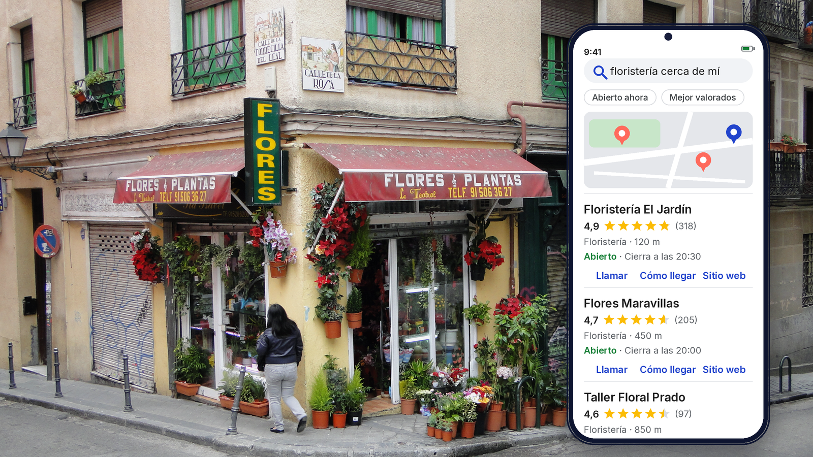 Negocio local en España optimizando su presencia en el pack local de Google en 2026